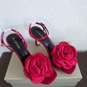 De Chiara Pink Floral Heels